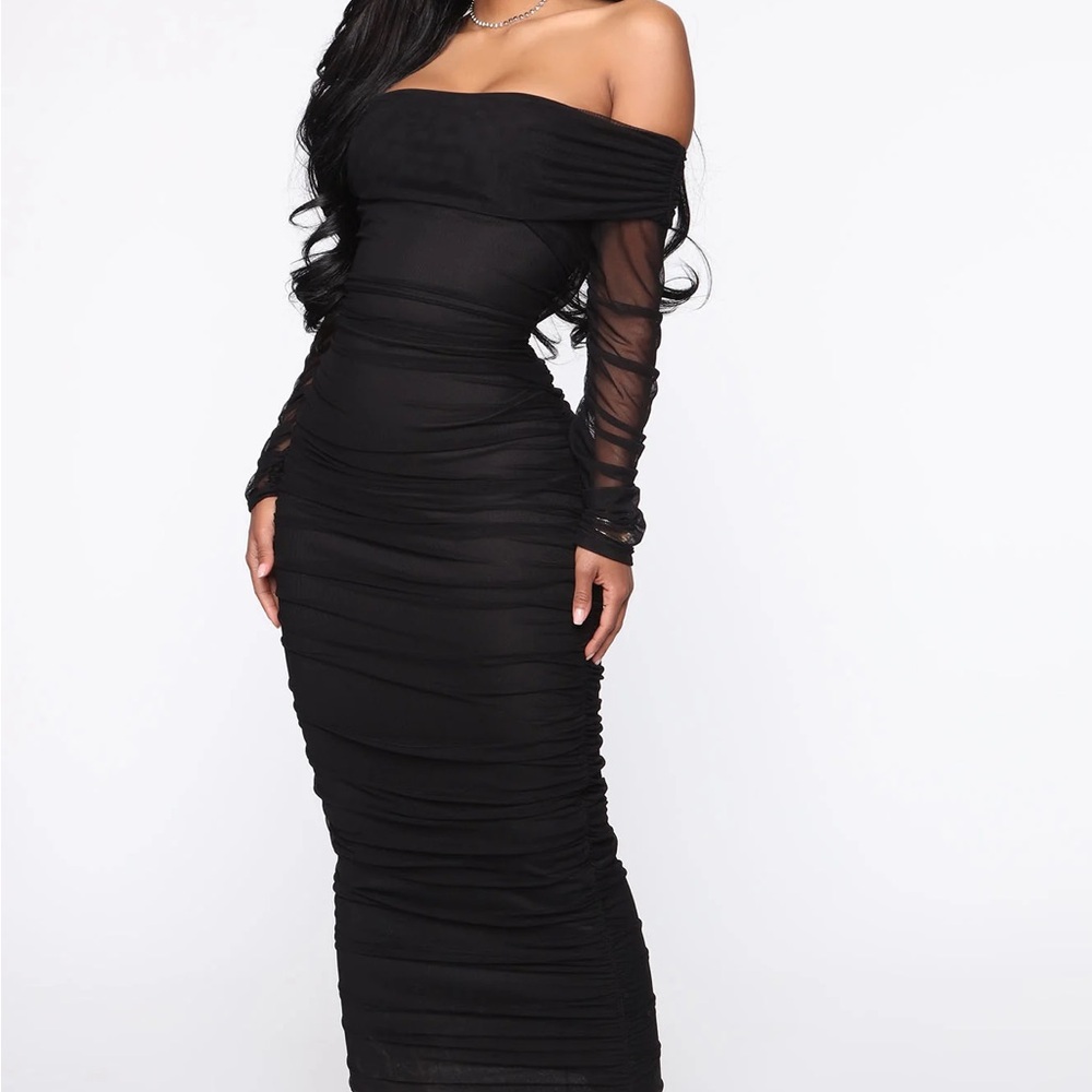 Fashion Nova Top Trend Ruched Maxi Dress